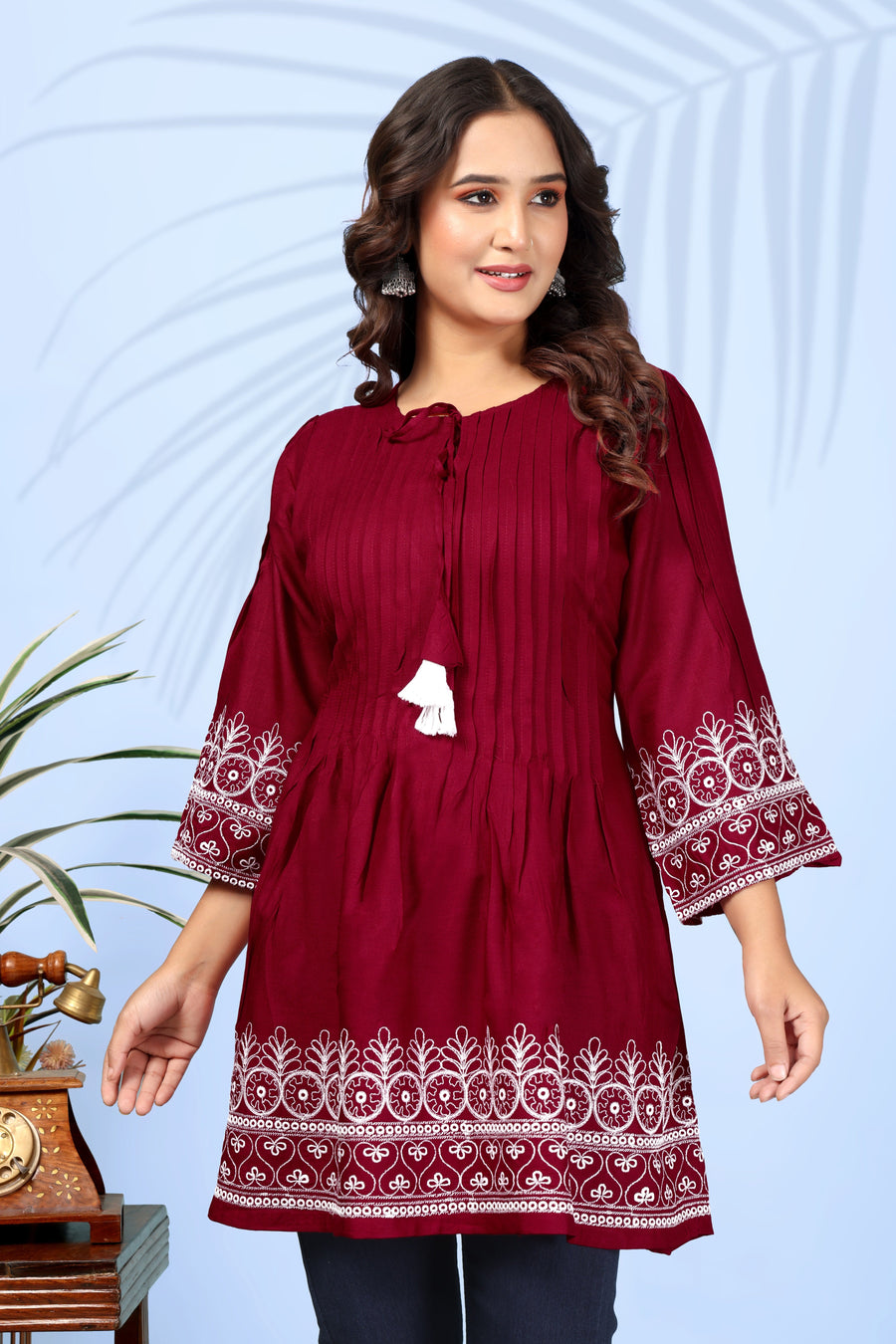 Jiyushi Fancy Cotton Tunic For Women