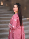 Rosey Embroidery Thread Suit Set with Fency Dupatta.
