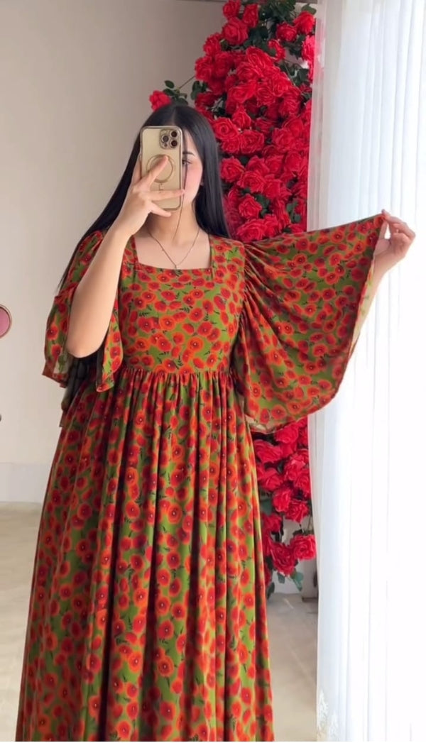 Kudbi's Kiwi Maxi western Style Gown