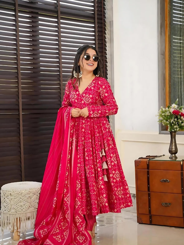 Kudbi's Minaxi Anarkali Suit With Duppata Set.