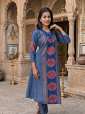 Mishri Stylish Blue Real Mirror Co-ords Set for Summer