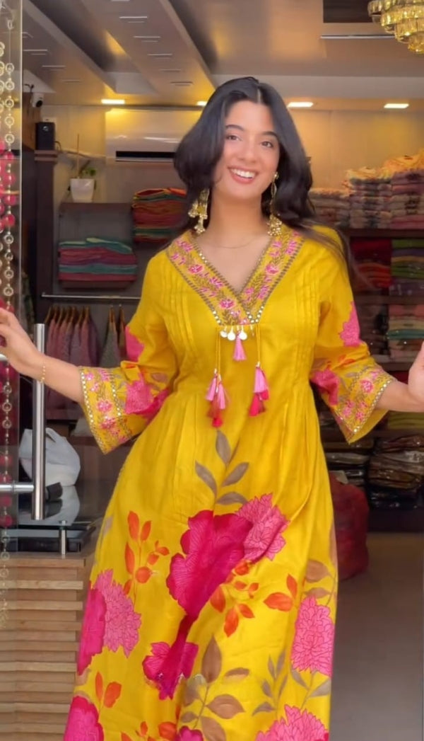 Fommi Heavy Fancy gown set with Dupatta