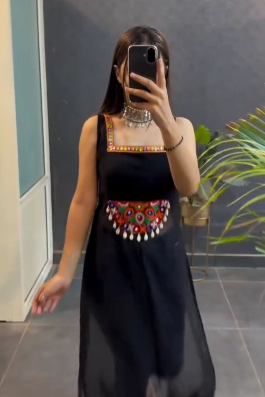 Noor-e-Navratri – Black Beauty Kurti. ( only kurti )