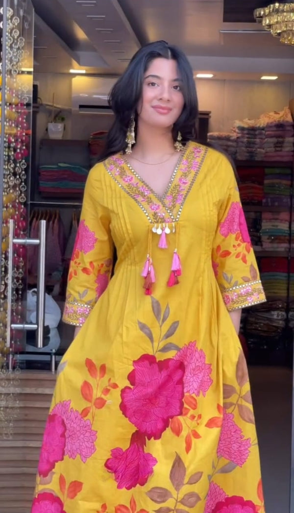 Fommi Heavy Fancy gown set with Dupatta