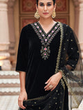 Lizza Fancy Embroidery Velvet Suit Pair &  Dupatta set.