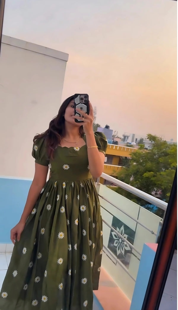 Kudbi's Sunfest Cotton Frock Style.