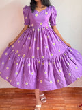 Kudbi's Flower Cotton Frock Style.