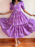 Kudbi's Flower Cotton Frock Style.