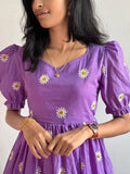 Kudbi's Flower Cotton Frock Style.