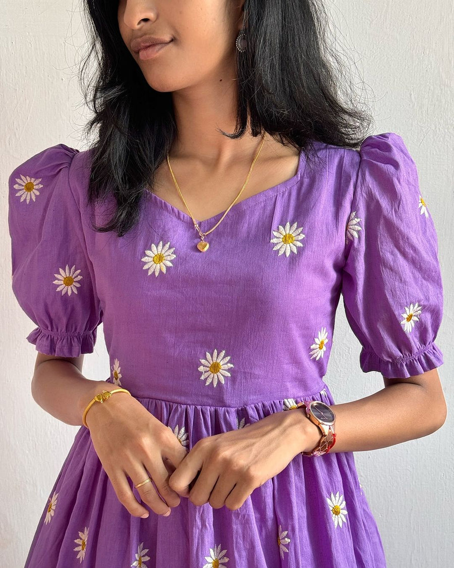 Kudbi's Flower Cotton Frock Style.
