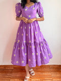 Kudbi's Flower Cotton Frock Style.