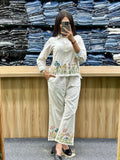 Kudbi's White Fancy Co-ords set