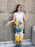 Trendy Floral Printed Kurta Set for Women - Urban Garden Design