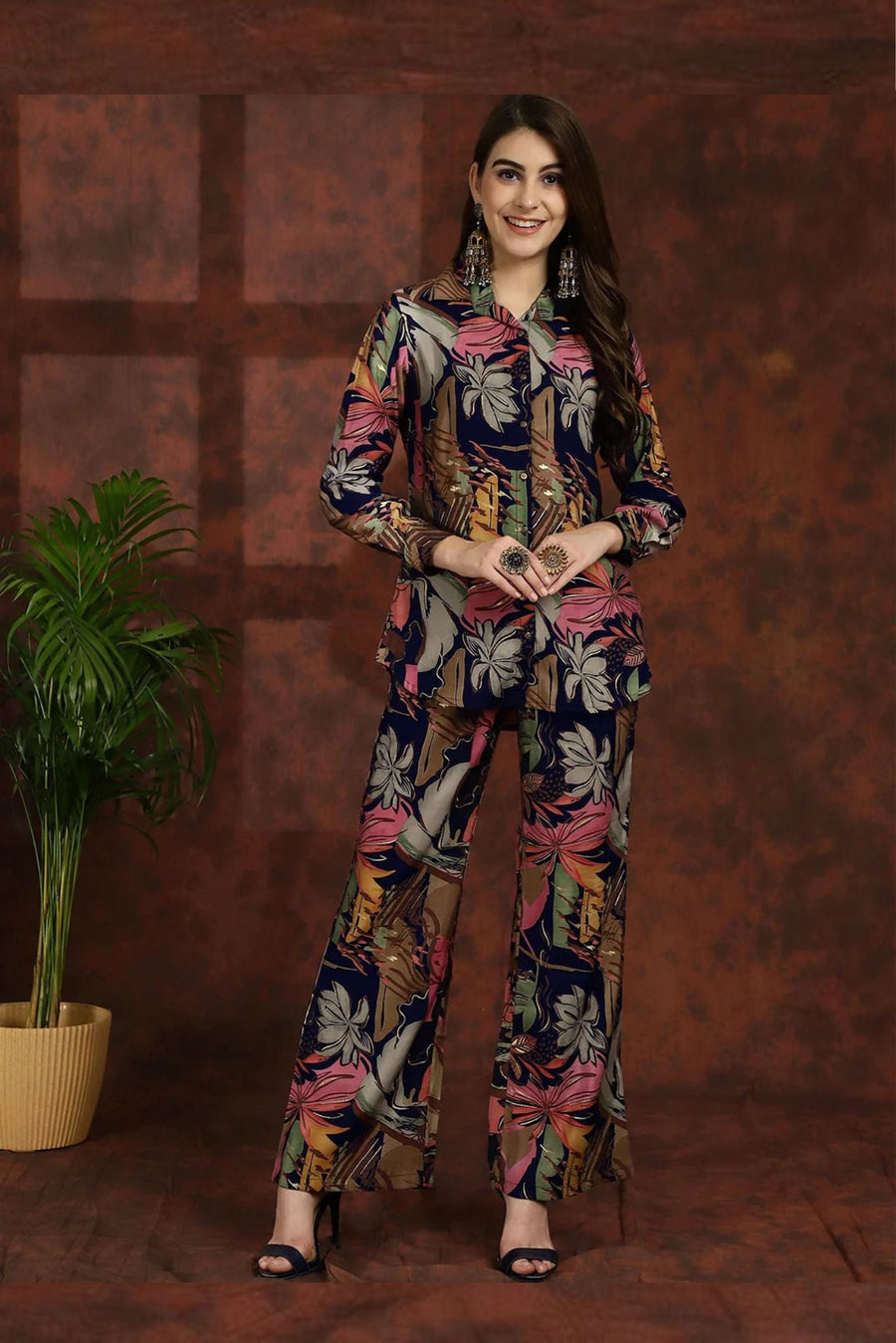 Alisha Floral Print Primium Co-ords Set.