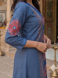 Mishri Stylish Blue Real Mirror Co-ords Set for Summer