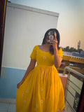 Kudbi's Sunfest Cotton Frock Style.
