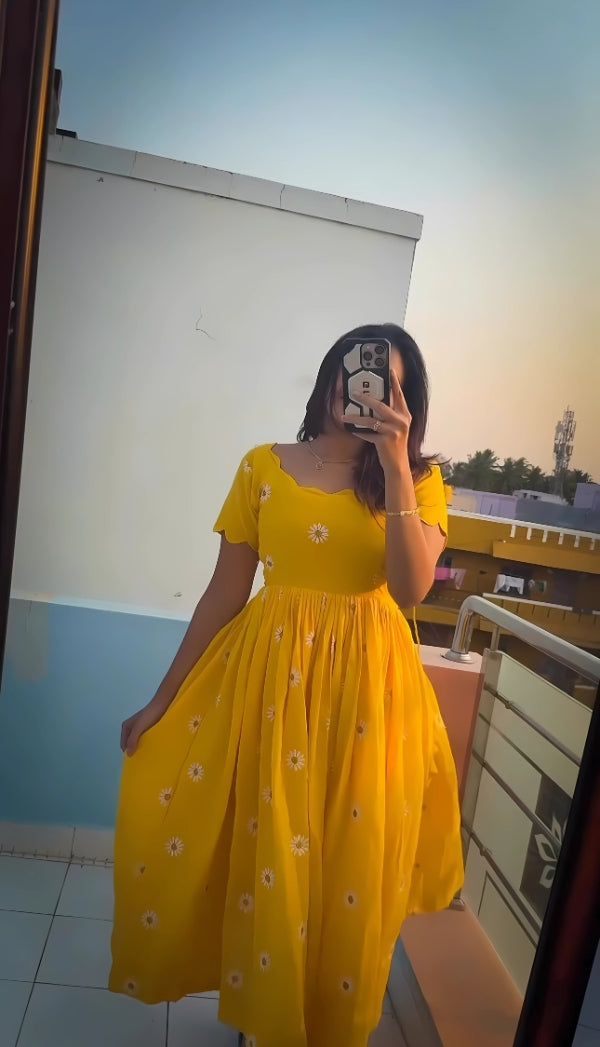 Kudbi's Sunfest Cotton Frock Style.