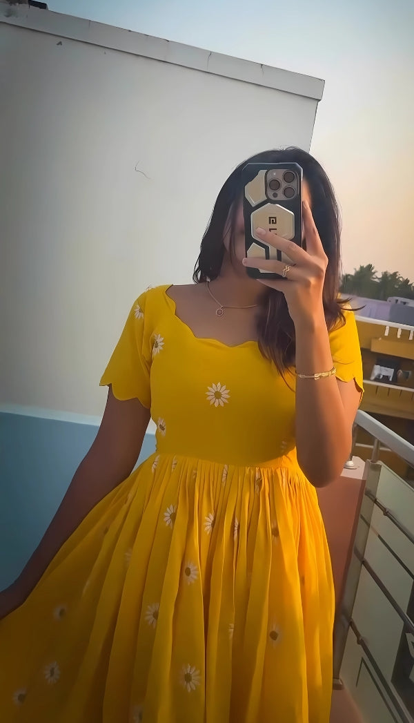 Kudbi's Sunfest Cotton Frock Style.