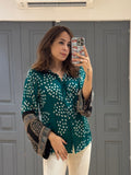 Kudbi Sufi Silk Bandhani Ajrak heritage Shirt