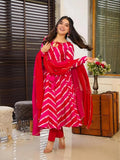 KUDBI'S LEVIO ORENGE AND RED PINK ANARKALI SUIT SET