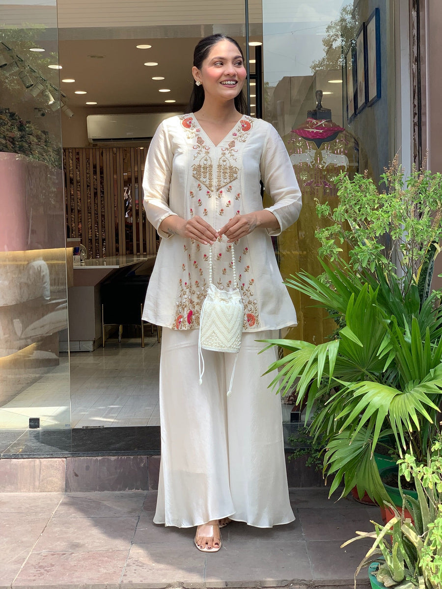Gulnaar Embroidered Kurta Set for women