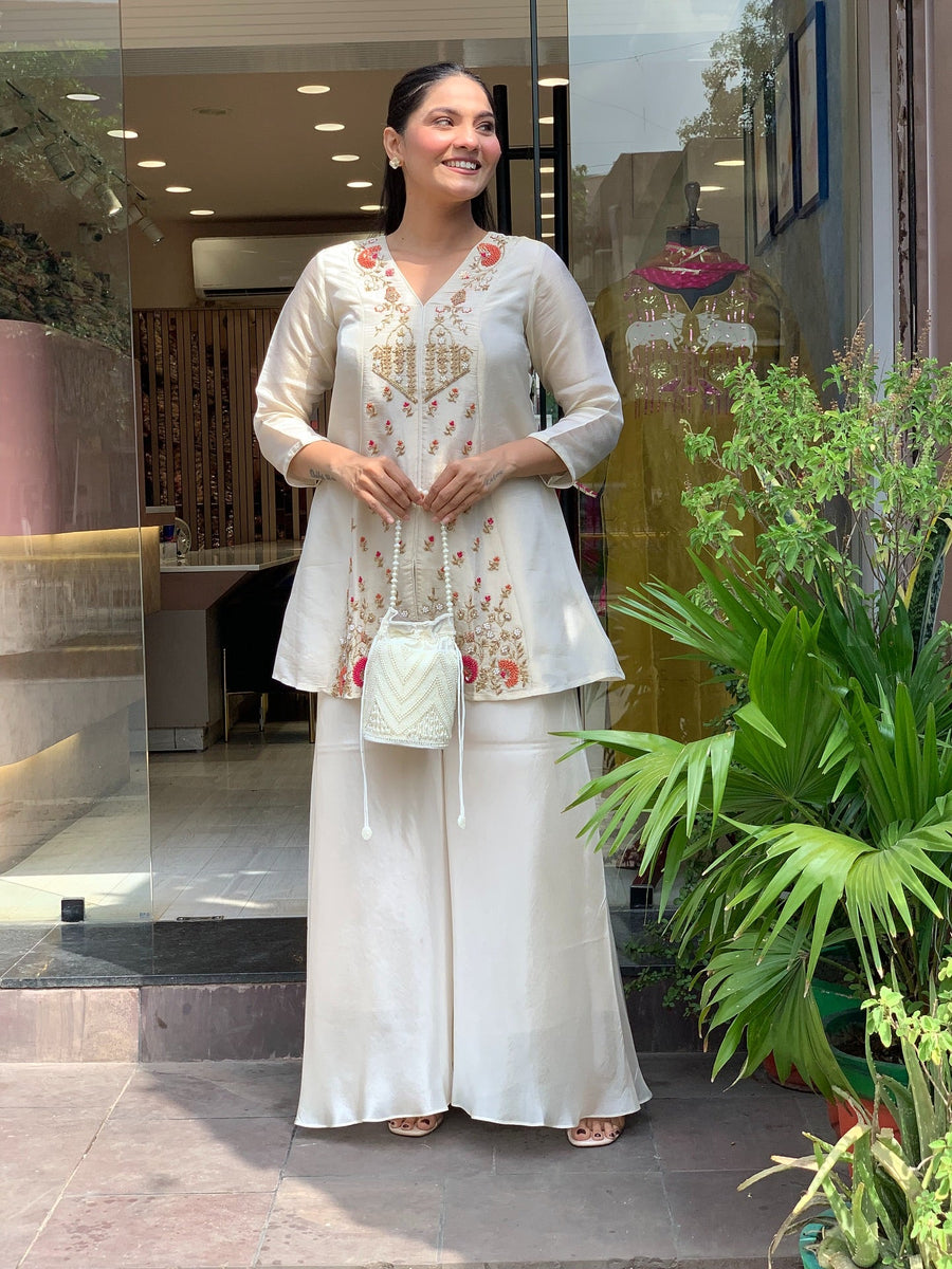 Gulnaar Embroidered Kurta Set for women