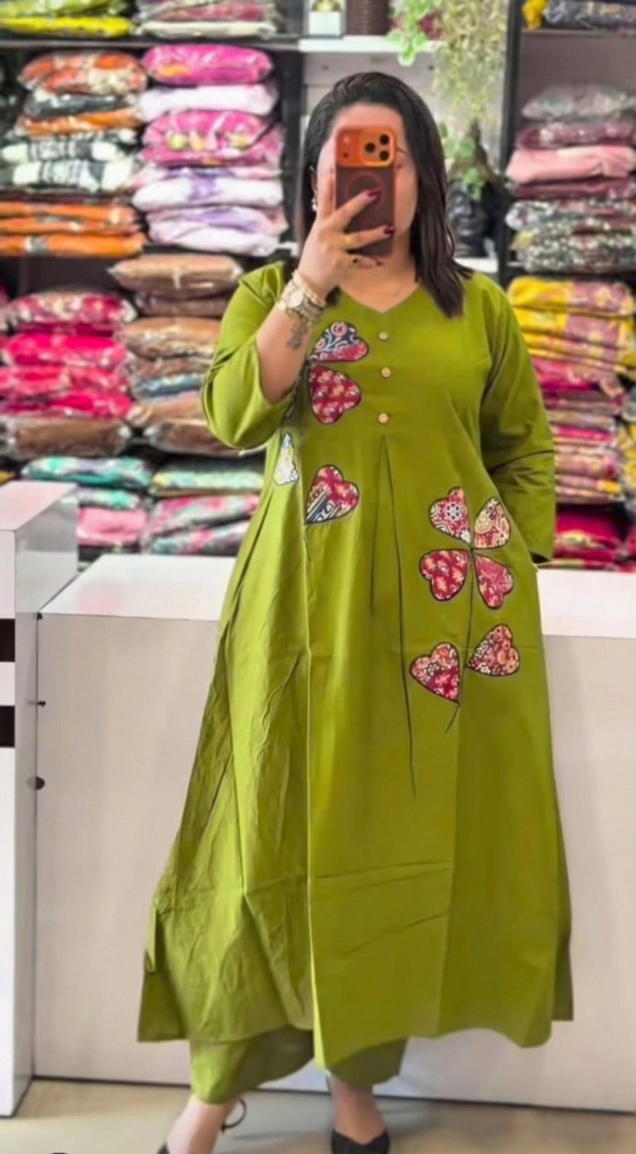 Kudbi's Love-Leaf Cotton Co-ords Set