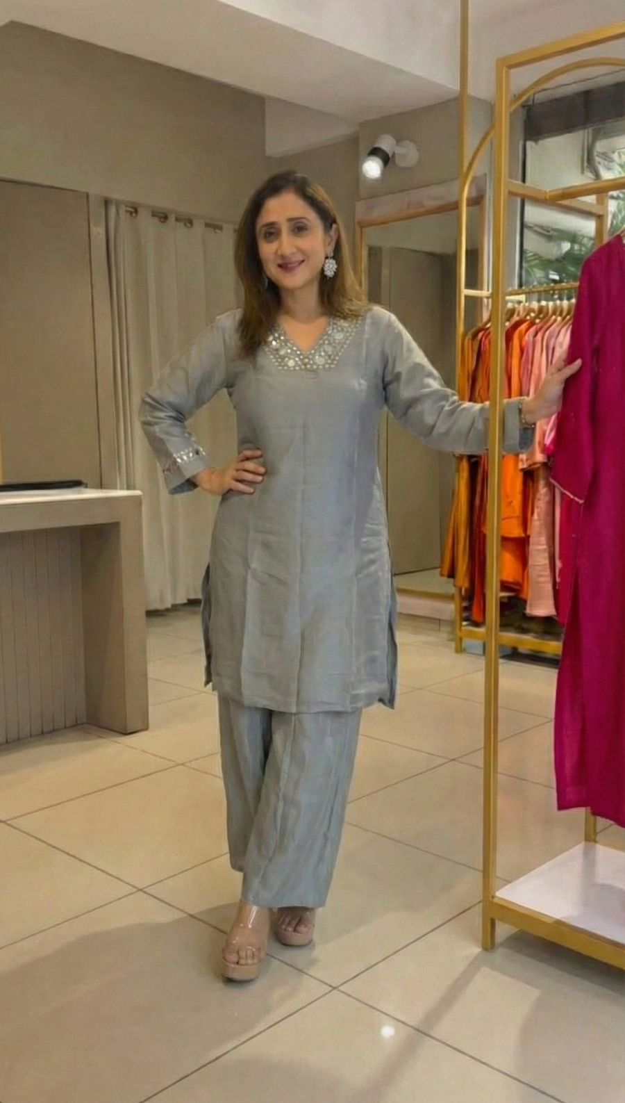 Nishi Shades Real mirror Stylish Co-ords set