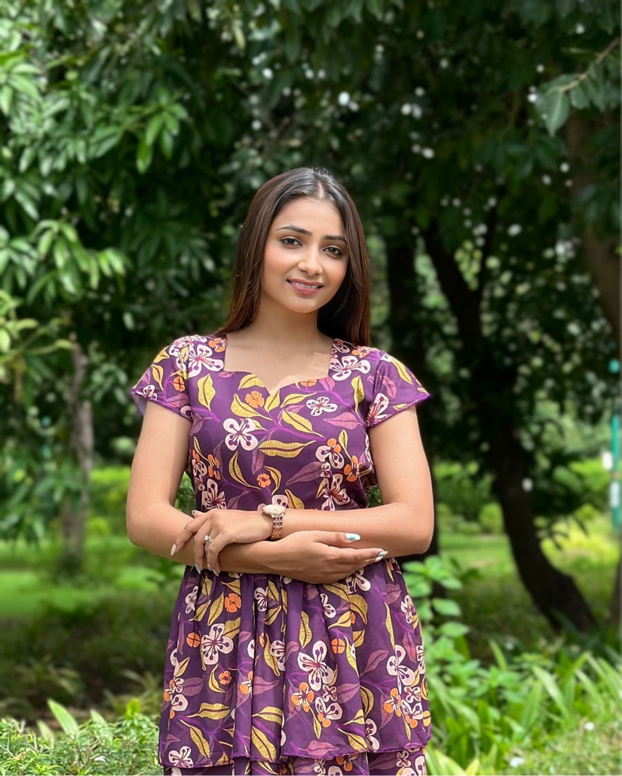 Kudbi Flower Stylish 3-layer Midi For Women.