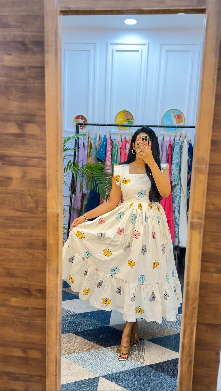 Kudbi's Butterfly Cotton Frock Style