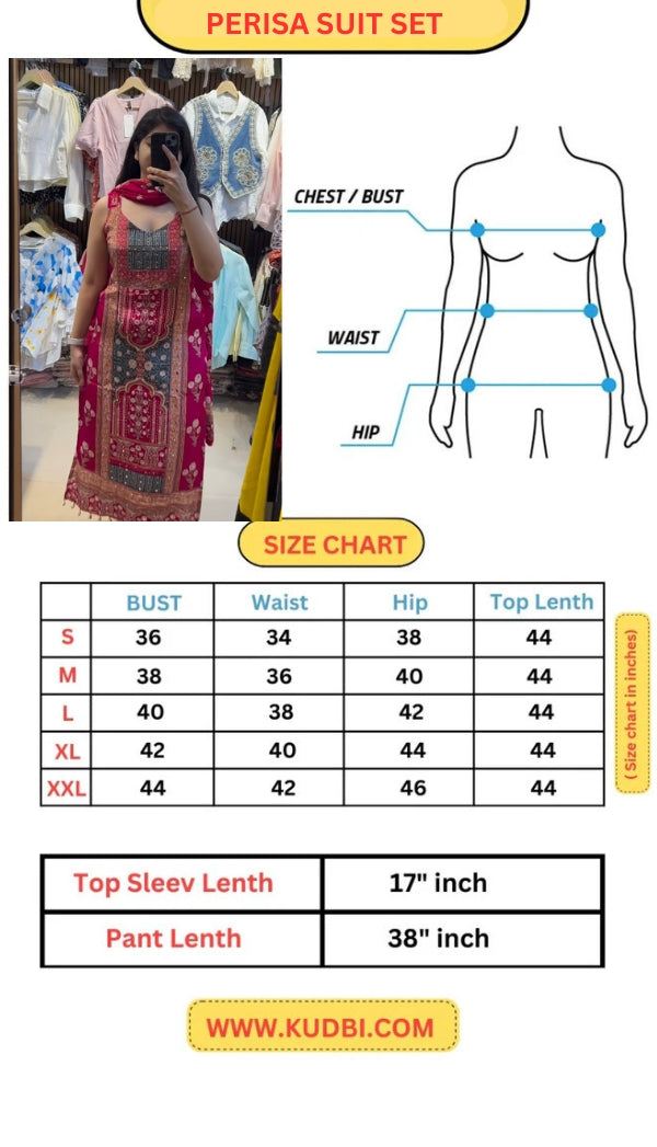 Perisa Primium Fancy Pair with Dupatta set