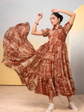 Saajida Trendy Style Collared Frock.