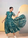 Saajida Trendy Style Collared Frock.