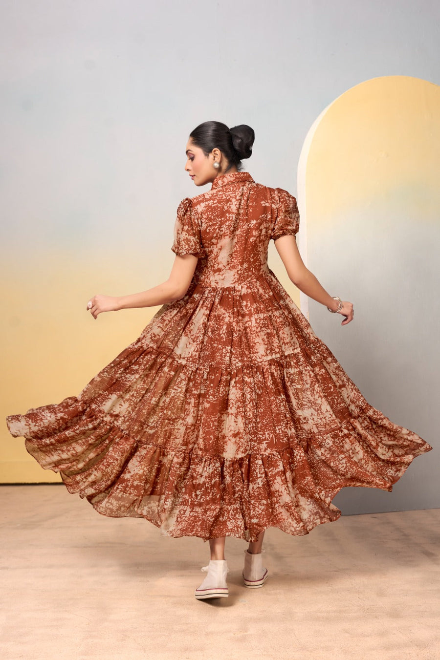Saajida Trendy Style Collared Frock.