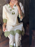 Leaf Pure Cotton Co-ords Set by Designer