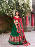 Kudbi Designer Traditional Patola Print Lehenga Choli Set with Dupatta for Women