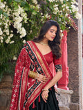 Kudbi Designer Traditional Patola Print Lehenga Choli Set with Dupatta for Women