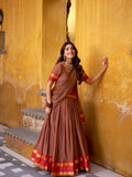 Kudbi Pure Chanderi Zari Weaving Lehenga Choli Set with Dupatta | Festive & Wedding Wear for Women