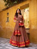 Kudbi Pure Chanderi Zari Weaving Lehenga Choli Set with Dupatta | Festive & Wedding Wear for Women