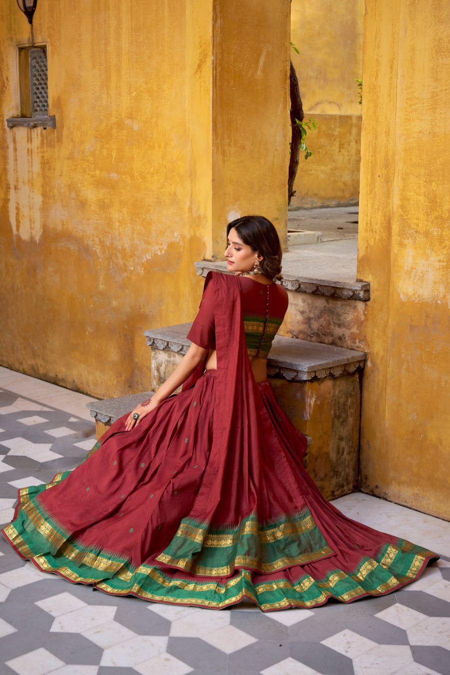 Kudbi Pure Chanderi Zari Weaving Lehenga Choli Set with Dupatta | Festive & Wedding Wear for Women