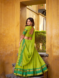Kudbi Pure Chanderi Zari Weaving Lehenga Choli Set with Dupatta | Festive & Wedding Wear for Women