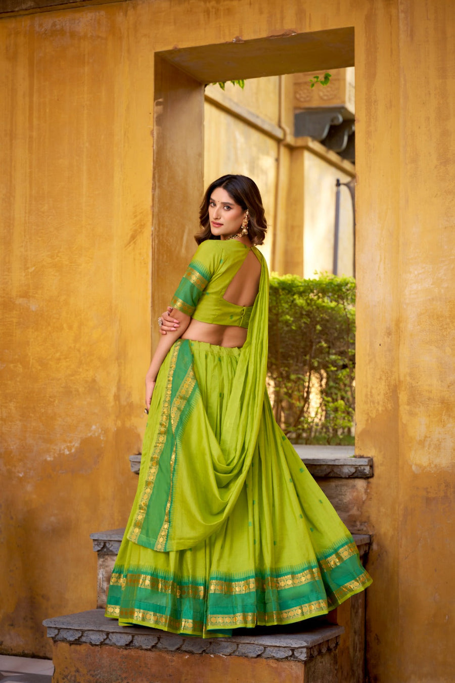 Kudbi Pure Chanderi Zari Weaving Lehenga Choli Set with Dupatta | Festive & Wedding Wear for Women