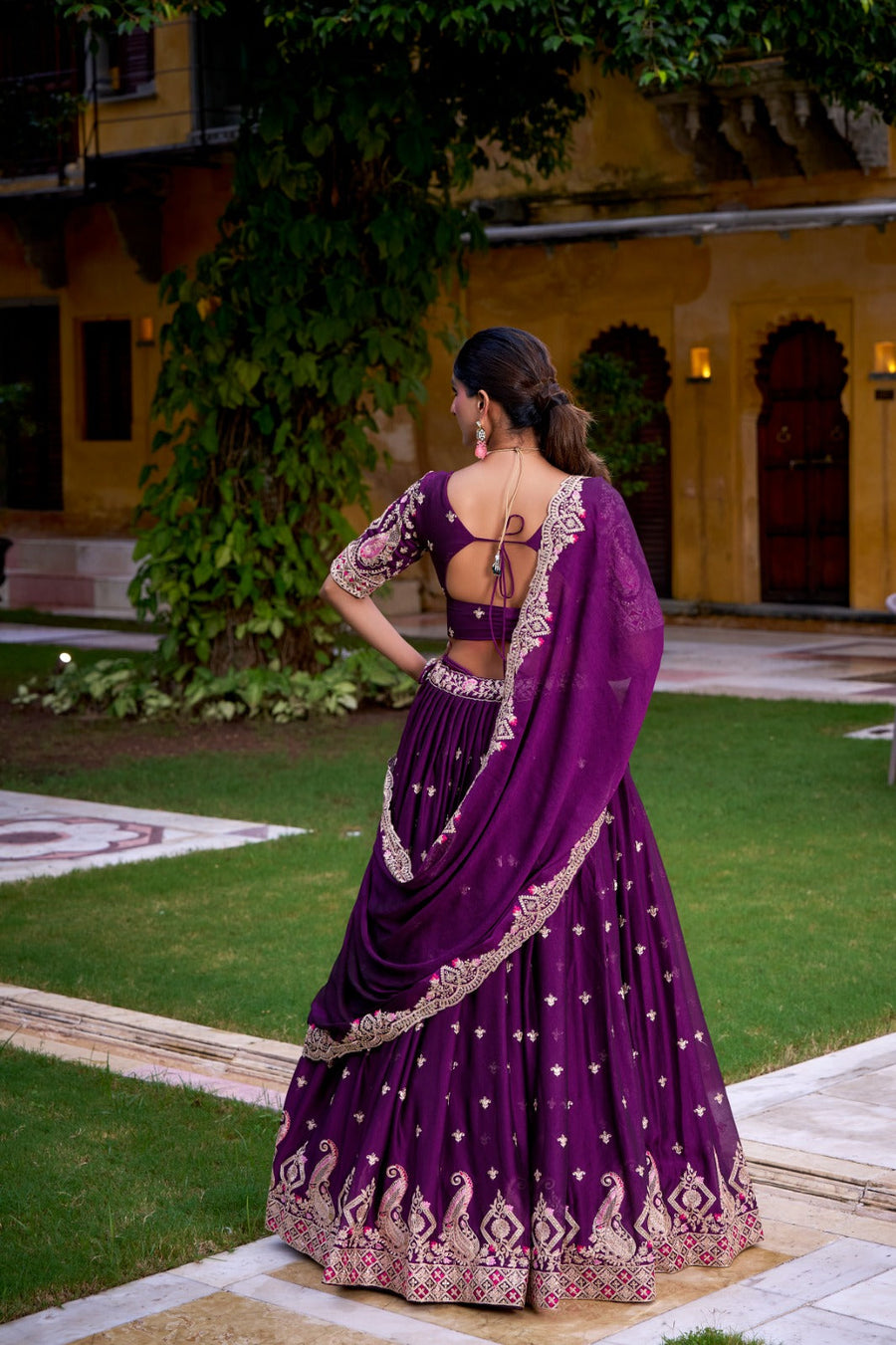 Kudbi VRUSHEE Rangoli Crush Embroidered Lehenga Choli Set – Designer Festive Wear for Women