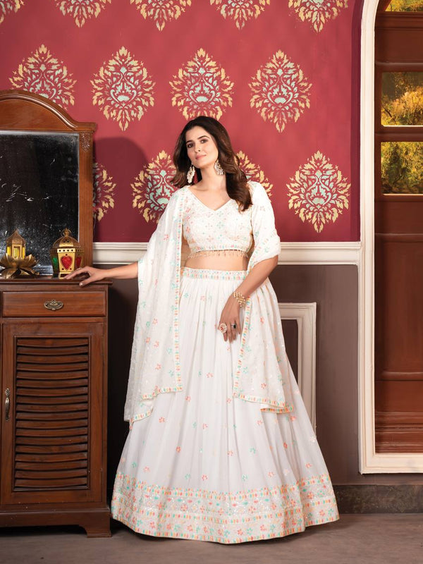 KUDBI PREMIUM TRADITIONAL MULTI COLORS SEQUENCE LEHENGA CHOLI