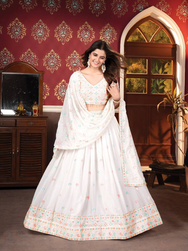 KUDBI PREMIUM TRADITIONAL MULTI COLORS SEQUENCE LEHENGA CHOLI