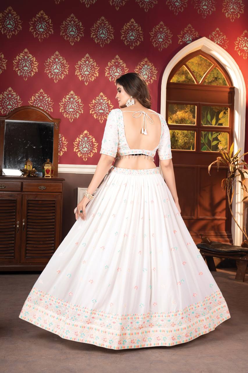 KUDBI PREMIUM TRADITIONAL MULTI COLORS SEQUENCE LEHENGA CHOLI