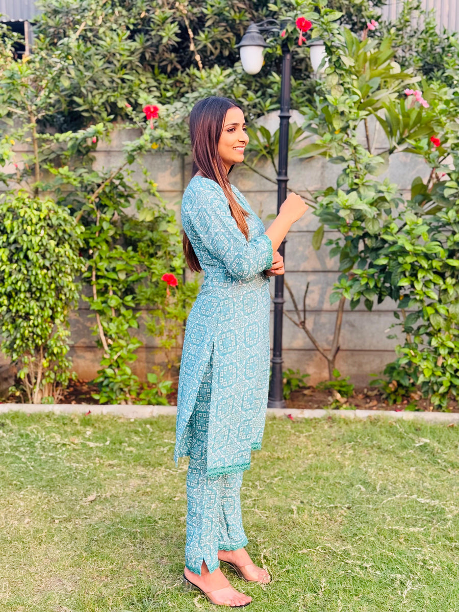 Kudbi's Sitara Fancy Printed Co-ord Set Pair For Women.