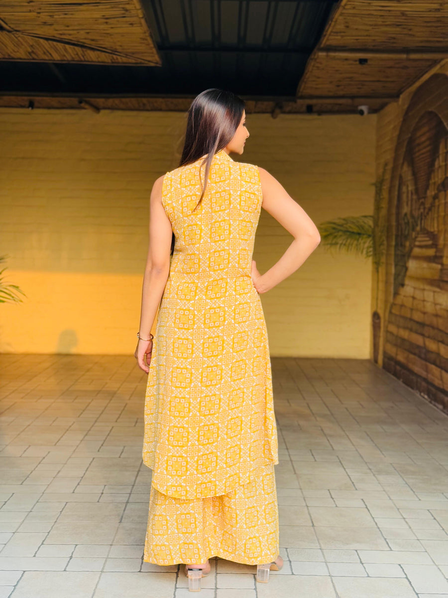 Kudbi's Yamika Fancy Printed Co-ord Set Plazzo Pair For Women.