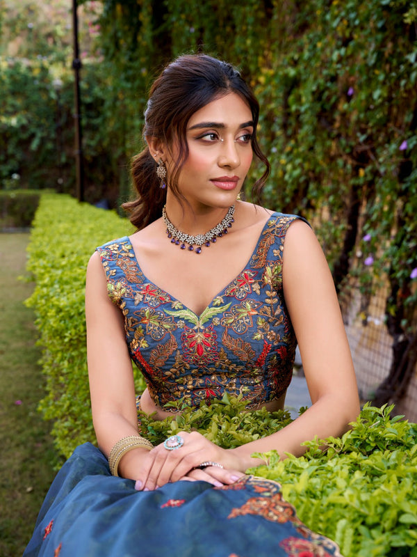 Kudbi Elvina Embroidered Lehenga Choli Set | Festive & Wedding Wear for Women