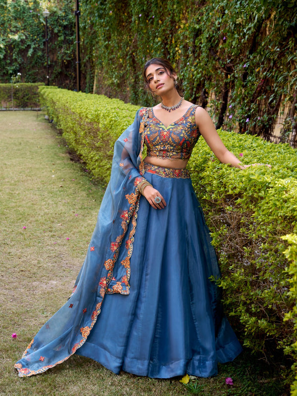 Kudbi Elvina Embroidered Lehenga Choli Set | Festive & Wedding Wear for Women